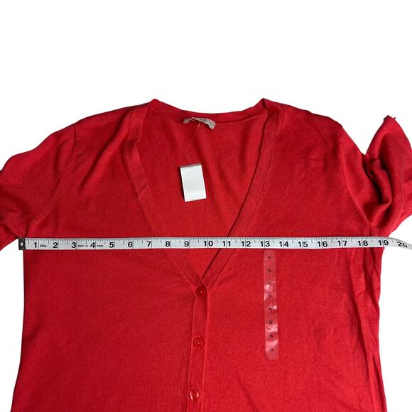LOFT Short Sleeve Orange Sweater Size S - Picture 7 of 10